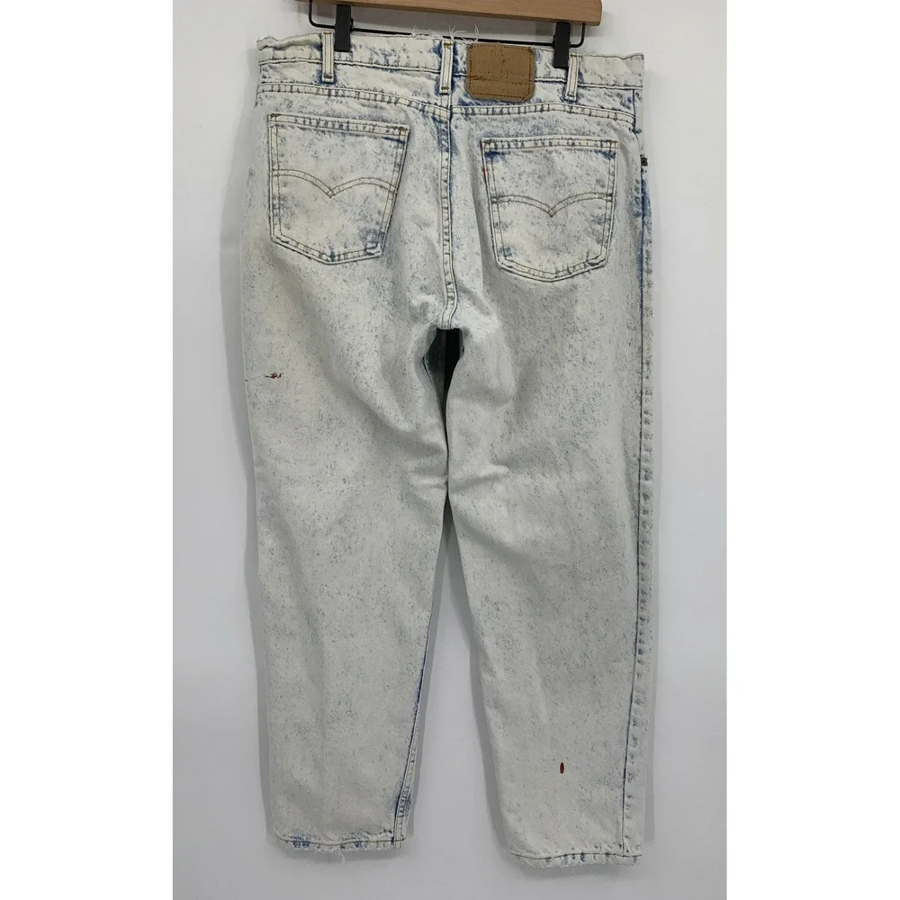 Vintage Levis 550 Jeans Mens 36x30 Acid Wash Orange Tab Relaxed 90s Distressed